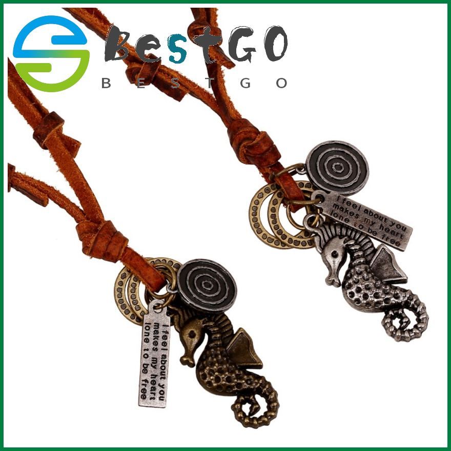 Necklace Sweater Chain Seahorse First Layer Leather Necklace Leather Necklace Jewelry