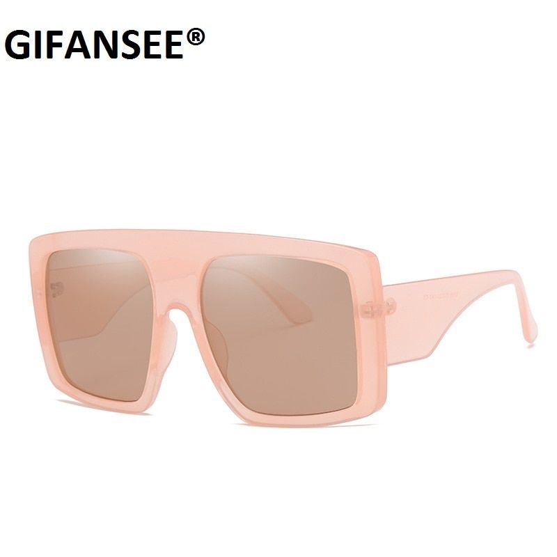 redOversized Square Sunglasses Women Men 2020 Brand Designer clear big frame luxury Unique Glasses Female Eyewear UV400 shades