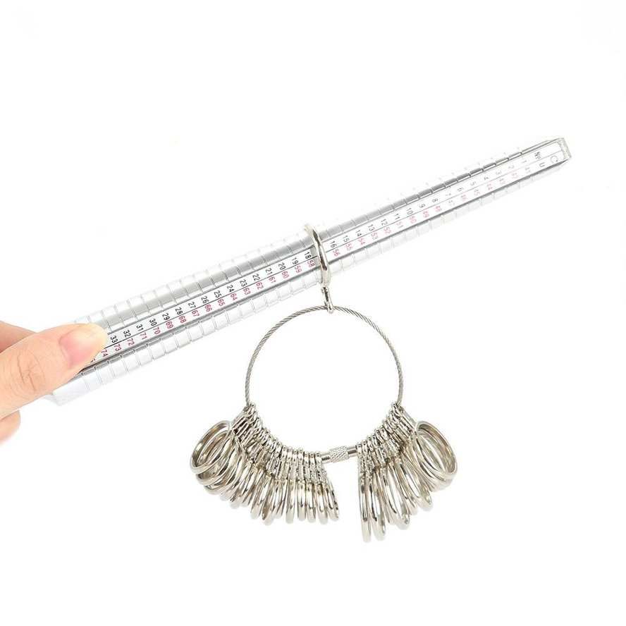 Jewelry Tool Rubber Hammer Ring Measure Sizer Stick Mandrel Model Set S