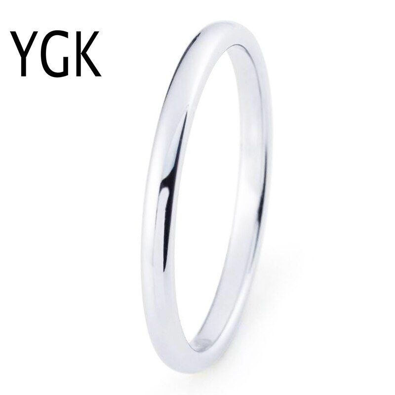 2mm Engagement Wedding Rings for Women Classic Men's Tungsten Ring Birthday Gift Anniversary Rings Party Jewelry Drop Shipping