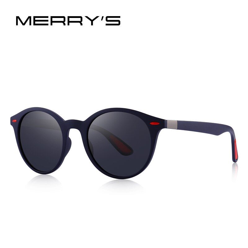 C03 Dark blueMERRYS DESIGN Men Women Classic Retro Rivet Polarized Sunglasses TR90 Legs Lighter Design Oval Frame UV400 Protection S8126