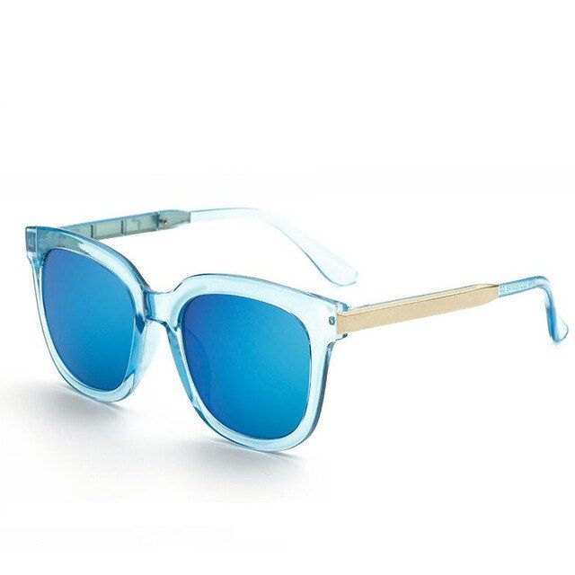 Tran Blue C8Cat Eye Sunglasses Women Mirror Female Square Sun Glasses For Women Brand Deisnger Retro Sunglass Vintage Oculos De Sol AABH03