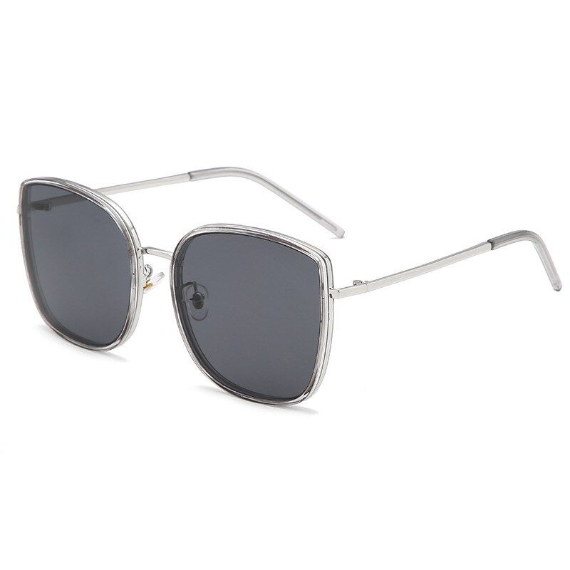 C5New Luxury Vintage Cat Eye Sunglasses Women Fashion Square Sun Glasses Female Metal Frame Eyewar Retro Black Shades UV400 Oculo