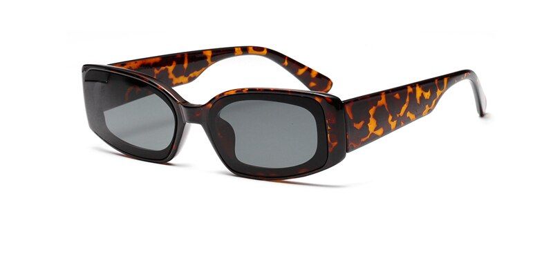 leopard frame as show in photoPeekaboo candy color sunglasses women rectangle square 2019 pink green blue transparent sun glasses for women retro black