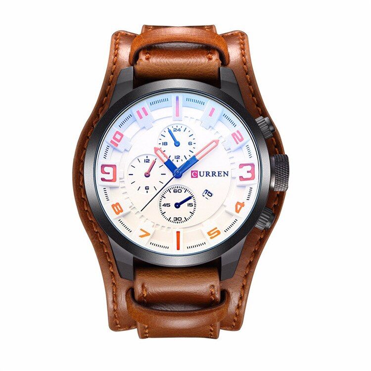 CURREN 8225 Men's Watches Fashion Luxury Brand  Military Quartz Sports Mens Watch Casual Leather Wristwatches Male Clock Montre Homme