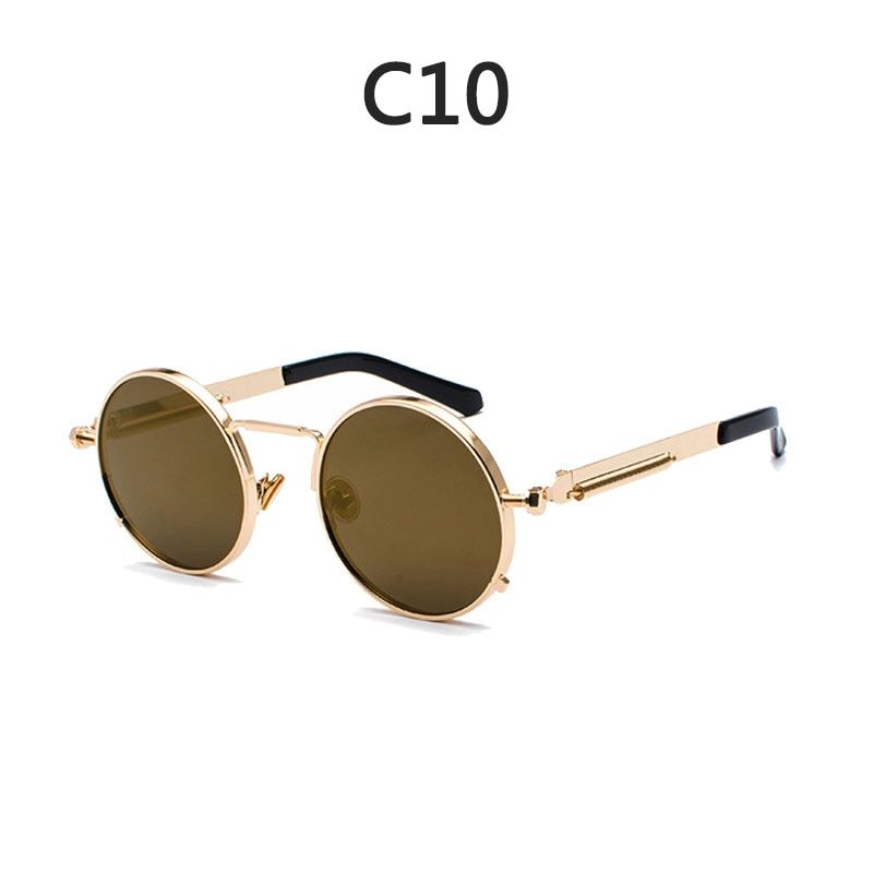 BOYESEN round steampunk sunglasses goggles men and women retro sunglasses brand design mirror lenses high-end quality more color