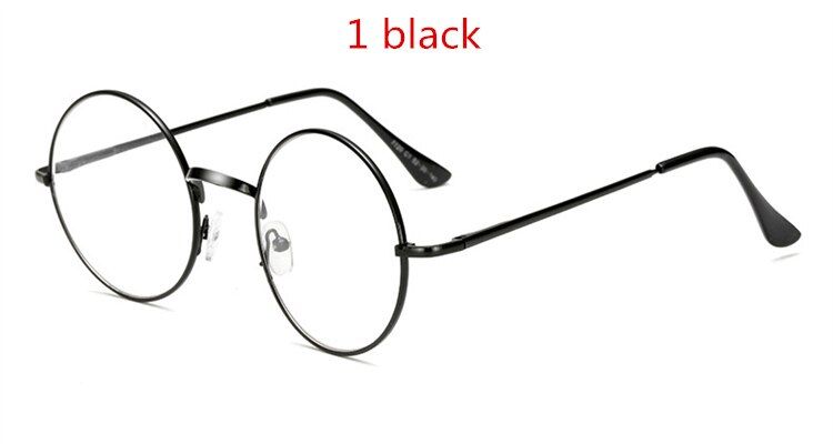 NO1colors2021 Fashion Retro Round Circle Metal Frame Eyeglasses brand designer Clear Lens Eye Glasses Unisex lentes female oculos de sol