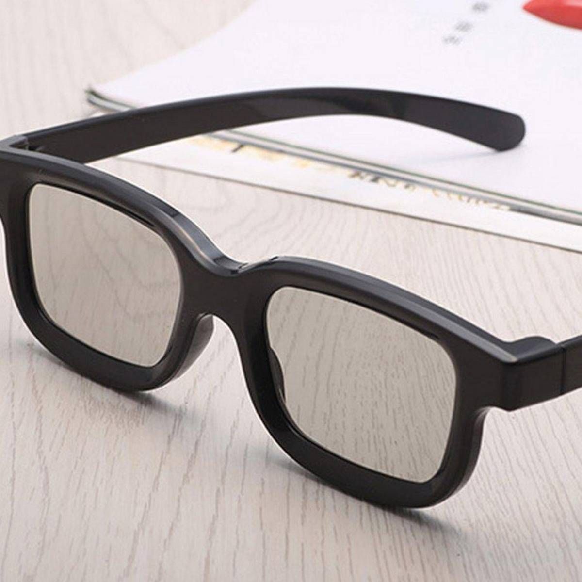 SE Universal Unisex ABS Frame 3D Movie Glasses Stereo Not Flash For TV Cinemas-black