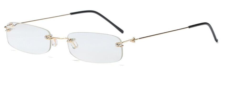 ClearRunBird Narrow Sunglasses Men Rimless Summer 2018 Red Blue Black Rectangular Sun Glasses for Women Small Face Hot Selling 1534R