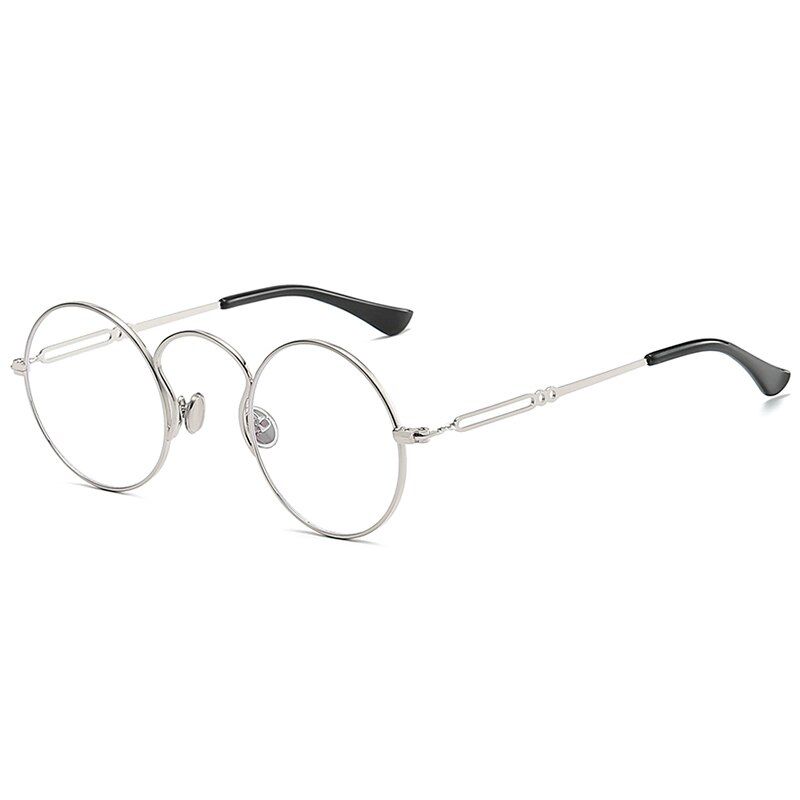 Silver ClearNew Fashion Small Round Polarized Sunglasses Men Women Stylish Mirror Lens Hollow out Temple Design Retro Glasses Gafas de Sol