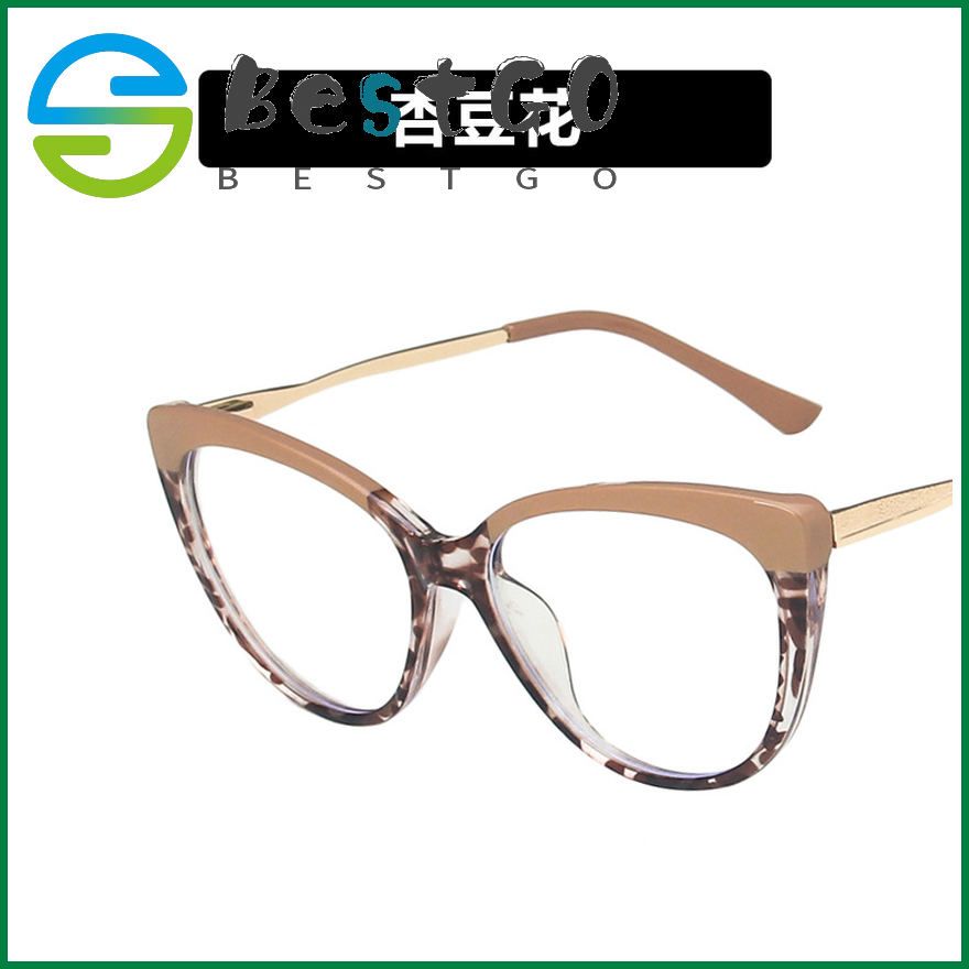 TR anti-blue light retro glasses frame personality flat mirror European and American metal trend glasses frame