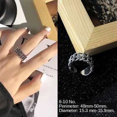 Bohemian Metal Fashion Rings for women Retro Style Roman Split Ring Numeral Design Copper alloy Jewelry 2020  anel bague