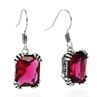 Fashion Elegant Big Rhinestone Inlaid Women Dangle Hook Earrings Jewelry Gift