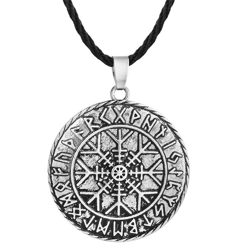 QIAMNI Valkyrie Slavic Viking Nordic Pagan Amulet Pendant Necklace Norse Scandinavian Ethnic Odin Thor Runes Warrior Necklaces