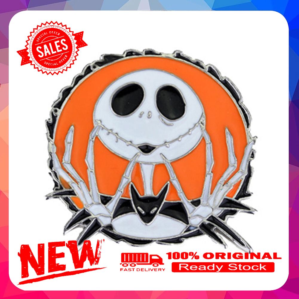 The Nightmare Before Christmas Unisex Enamel Skull Brooch Pin Bag Badge Decor
