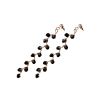 Women Grape Design Beaded Rhinestone Long Dangle Stud Earrings Fashion Jewelry
