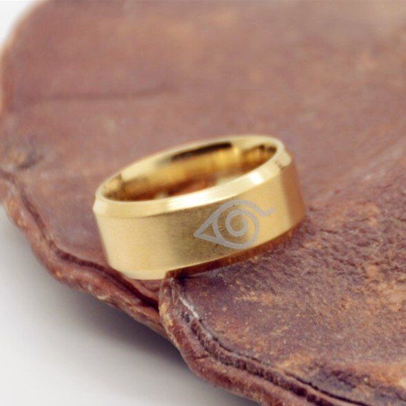 drop ship ok anti allergy 2017 New width 8mm men Naruto rings stainless steel classic women ring jewelry hot