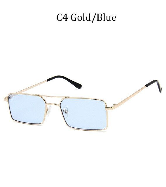C4New Rectangle Sunglasses Women 2020 Fashion Luxury Brand Designer Red Clear Small Lens Personality Sun Glasses Shades UV400 rays
