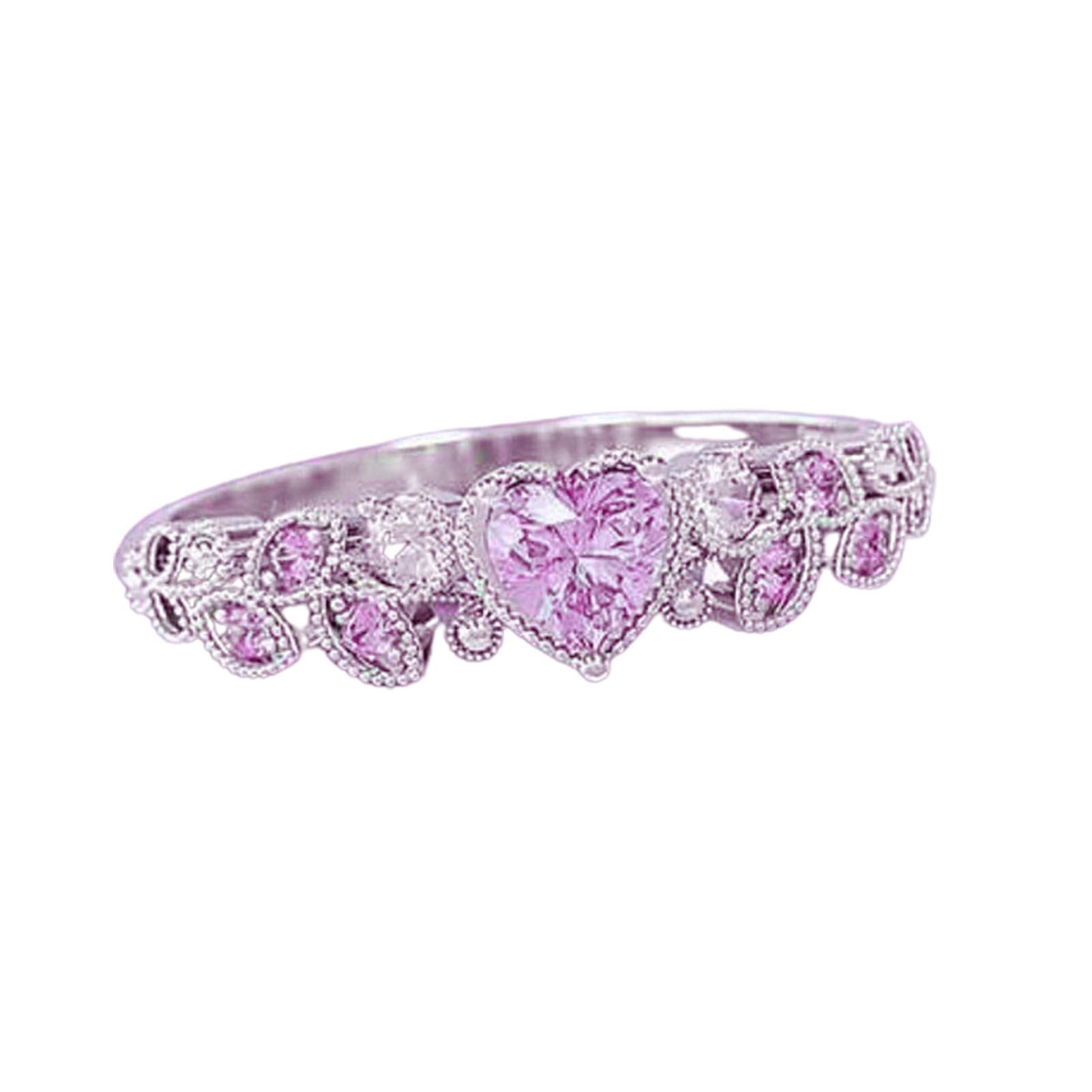 Engagement Ring Round Electroplated Delicate Ring