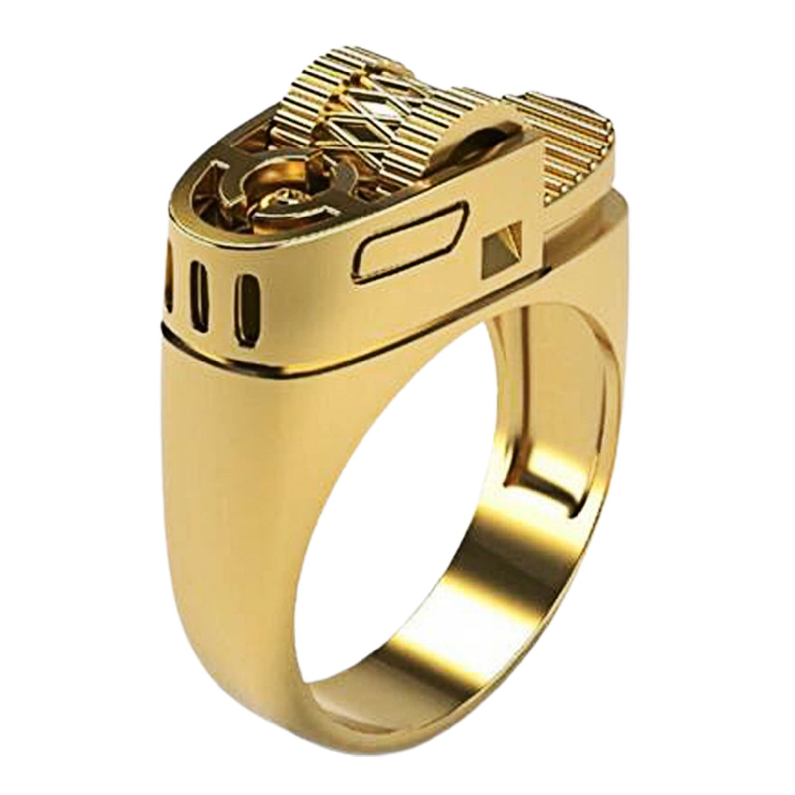 Men Fashion Ring Personalized Alloy Circlet Lustrous Jewelry Gift