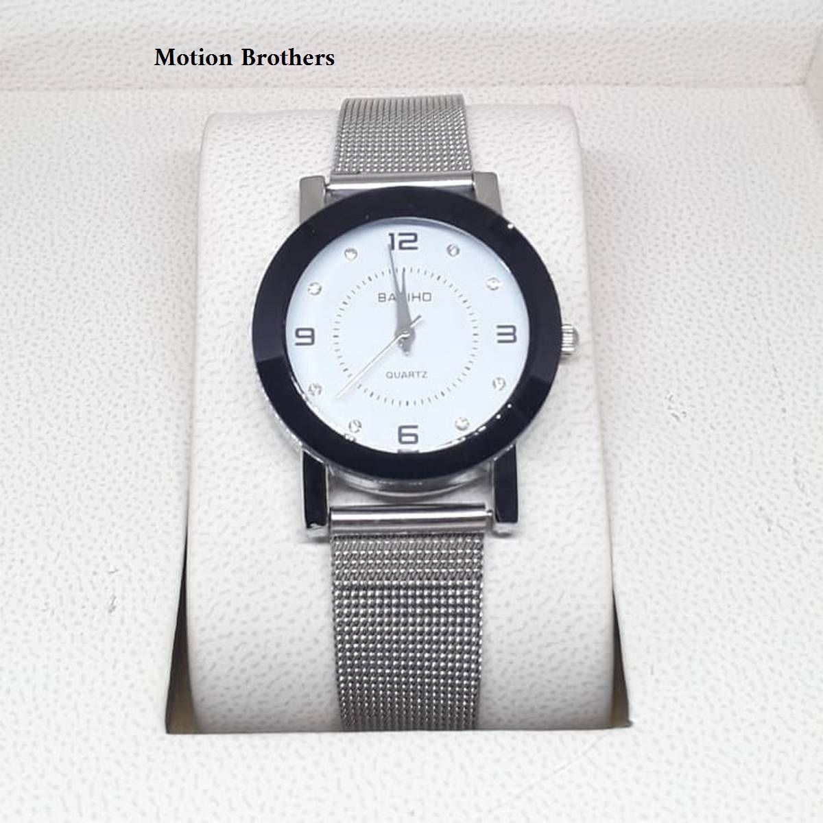 SADA Bari Stainless Steel Wrist Watch for Man - Silver White