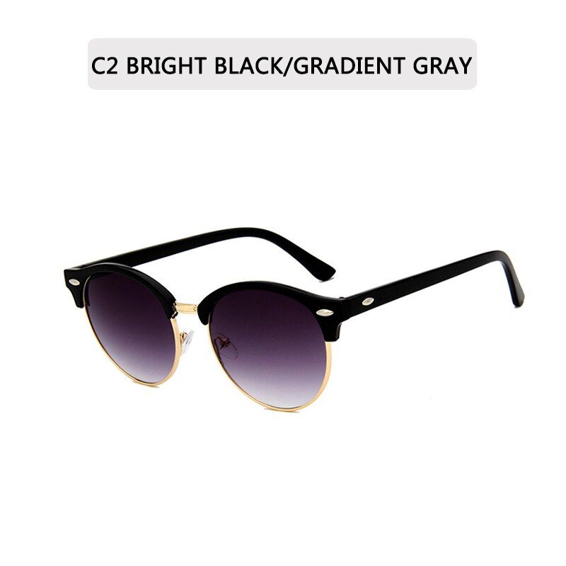 2021 New Sunglasses Men Women Brand Designer Retro Semi Rimless Half Frame Sun Glasses Classic Vintage Oculos De Sol UV400