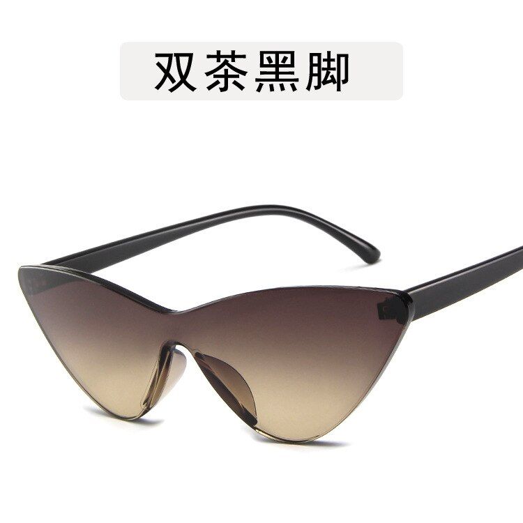 82019 Cute Cat Eye Sunglasses Women Metal Retro Small transparent Red Pink Cat eye Women Vintage Female Sun Glasses