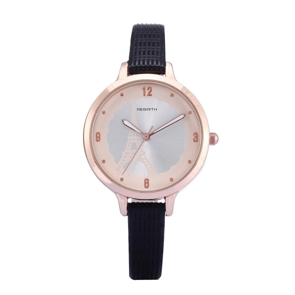 Fashion Women Luxury Bracelet Watch Rose Gold Quartz WristWatches Casual Leather Watches Montres Femmes Relojes Mujer