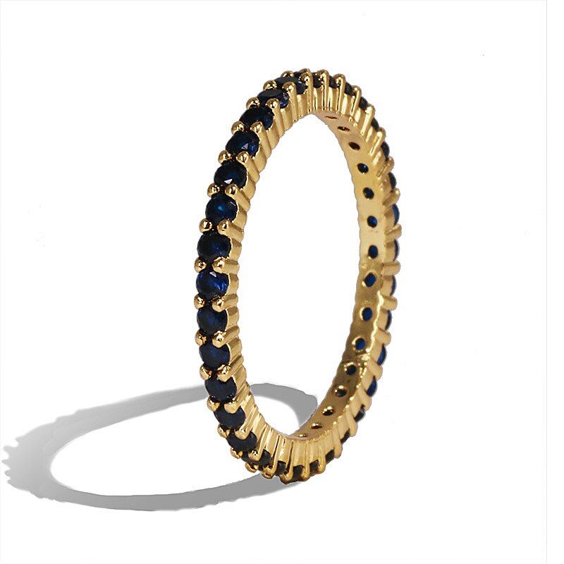 Top Quality Classical mix color Cubic Zircon Wedding Ring for Women Men silver color Gold Color Crystal colorful cz ring 2019
