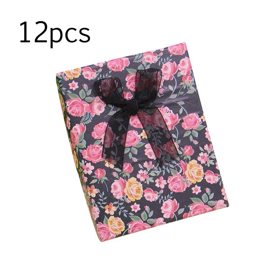 12pcs/package Cardboard Pendant Necklaces Storage Boxes Jewelry Packaging