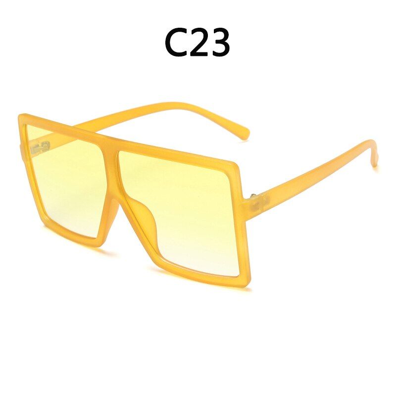 C23BOYSEEN European and American trend big frame sunglasses female square multicolor personality sunglasses 16009