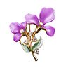 Elegant Women Flower Rhinestone Inlaid Brooch Pin Hat Lapel Shirt Dress Badge