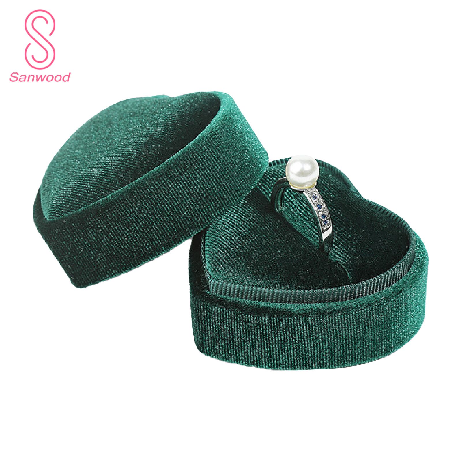 Ring Box Heart Shape Space-saving Wrinkle-free Ring Holder