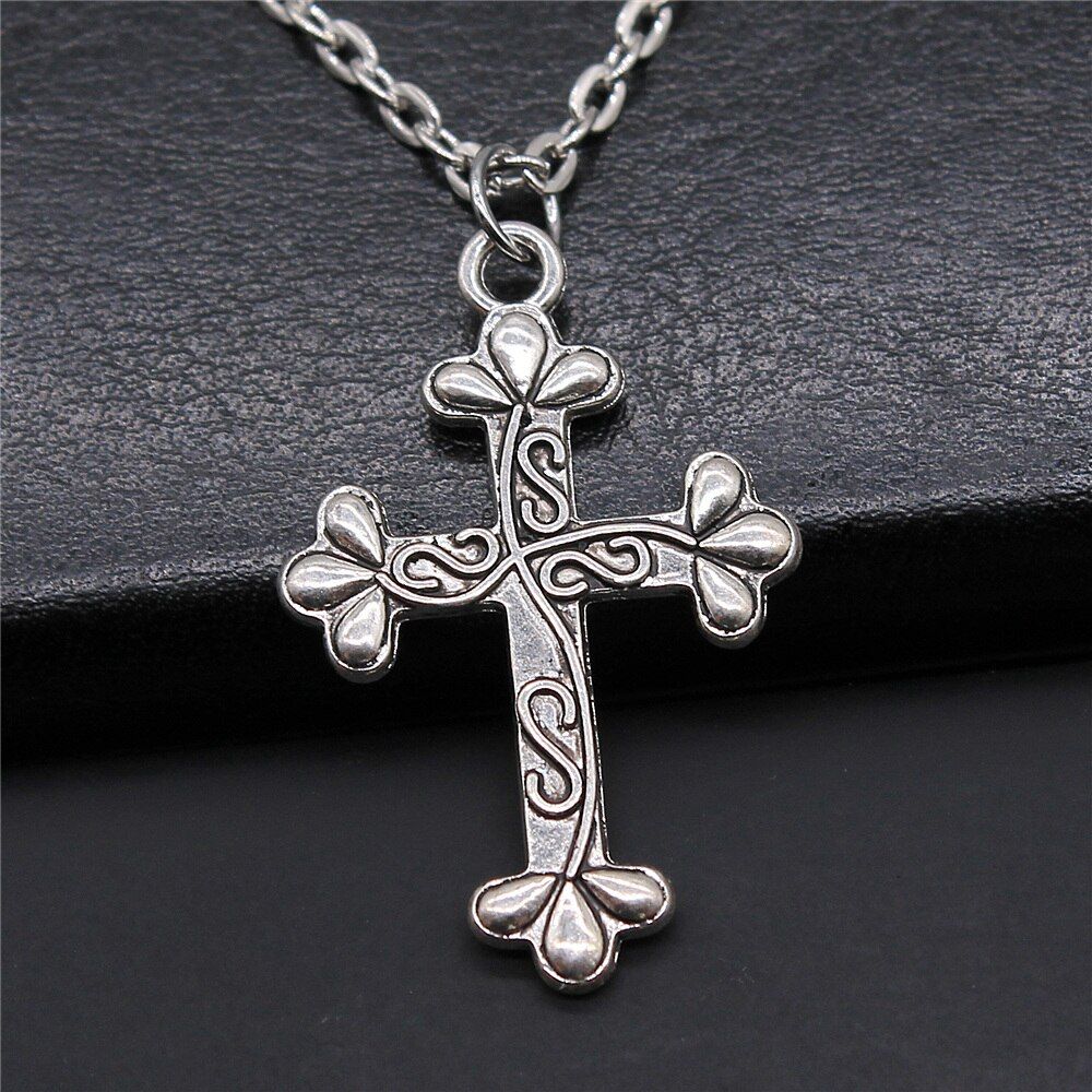 Christian Jewelry Gift For Boys Girls Women Men Jesus Cross Pendant Necklaces Vintage Jewelry