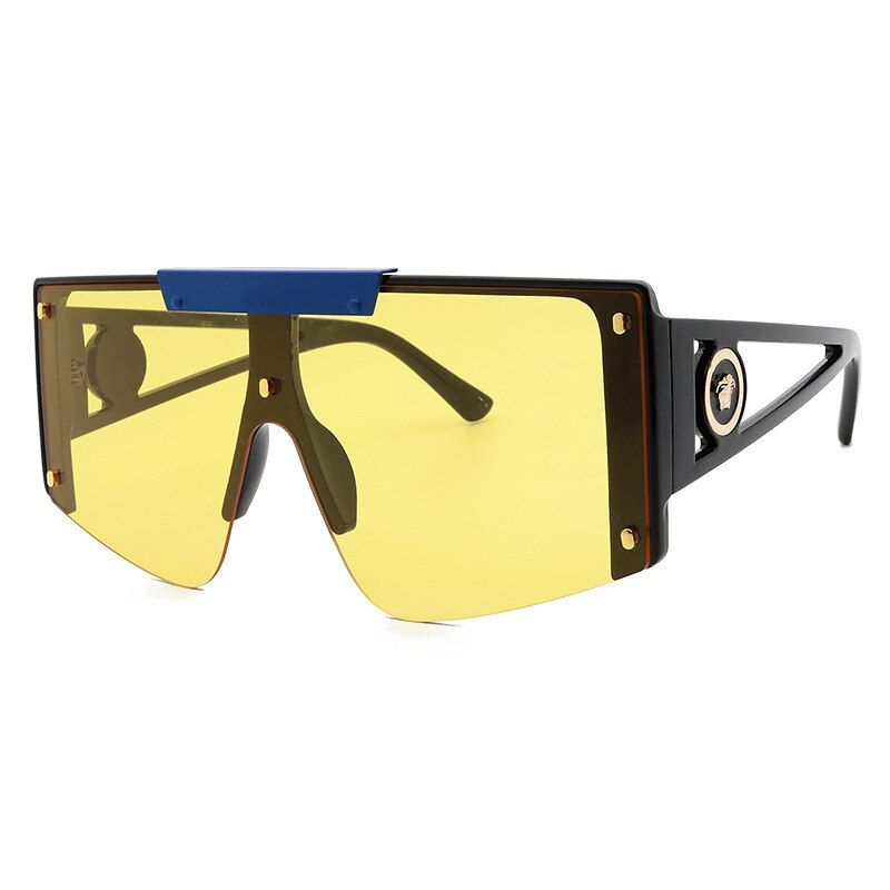 2021 new male ladies fashion in Europe and America big sunglasses UV400 protection against wind sand box connected sunglasses
