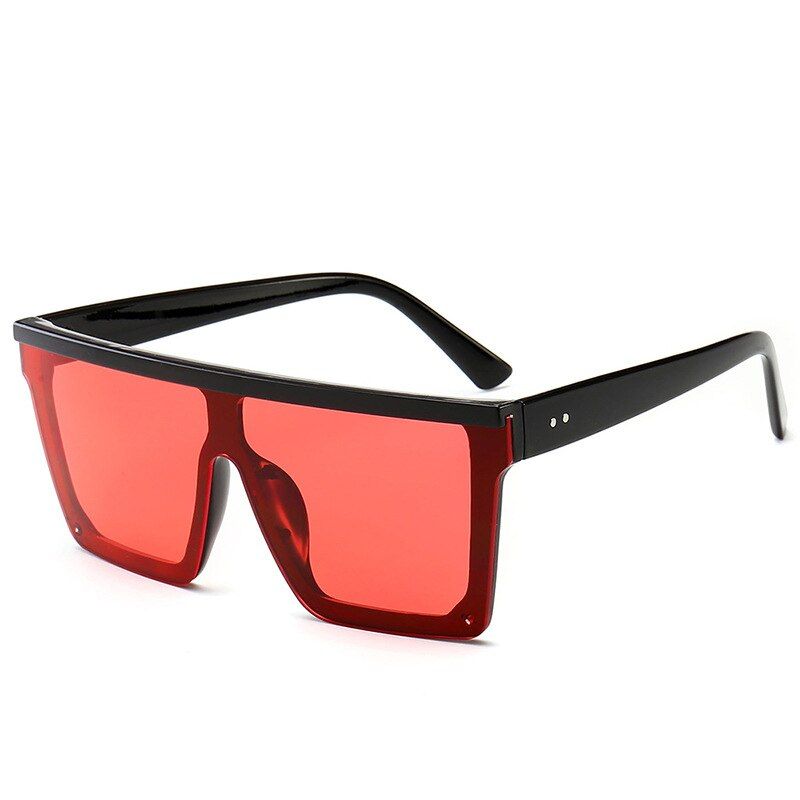7Oversized Square Luxury Sunglasses Women Brand Designer Vintage Black Silver Sun Glasses Men Flat Top Eyewear UV400 gafas de sol