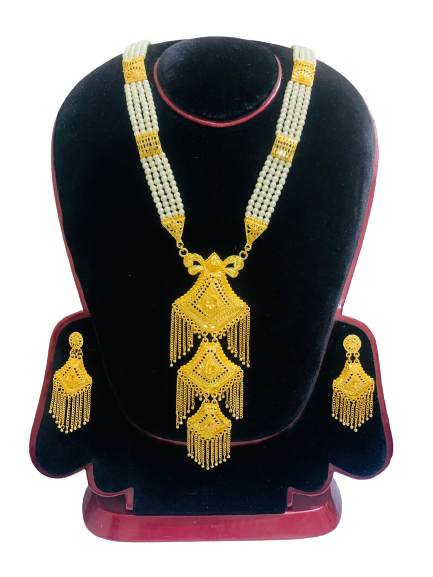 Traditional Gold Plated Necklace Set For Women