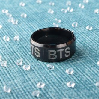 BTS stainless steel Black  High Quality Ring