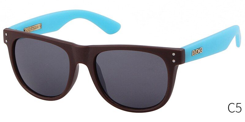 C5 BLUE GRAY LENSWHO CUTIE EVOKE Sunglasses Men 2021 Brand Designer Classic Square Frame Driving Sun Glasses Shades Male Oculos S040
