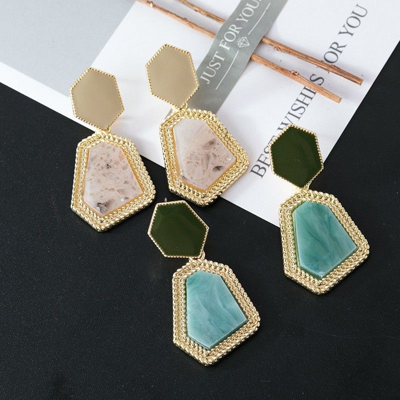 Simple Geometric Polygonal Earrings Women Eelegant