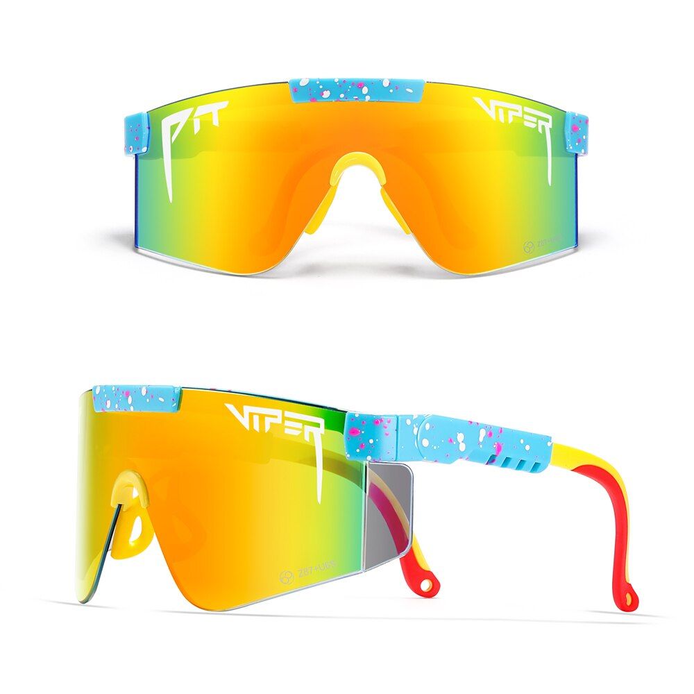 The 2000 From Pit Viper Shield Sunglasses Men Women One Piece Sun Glasses Z87+ Lens Protection Strap With Adjustable Bead-C54-Orial Case