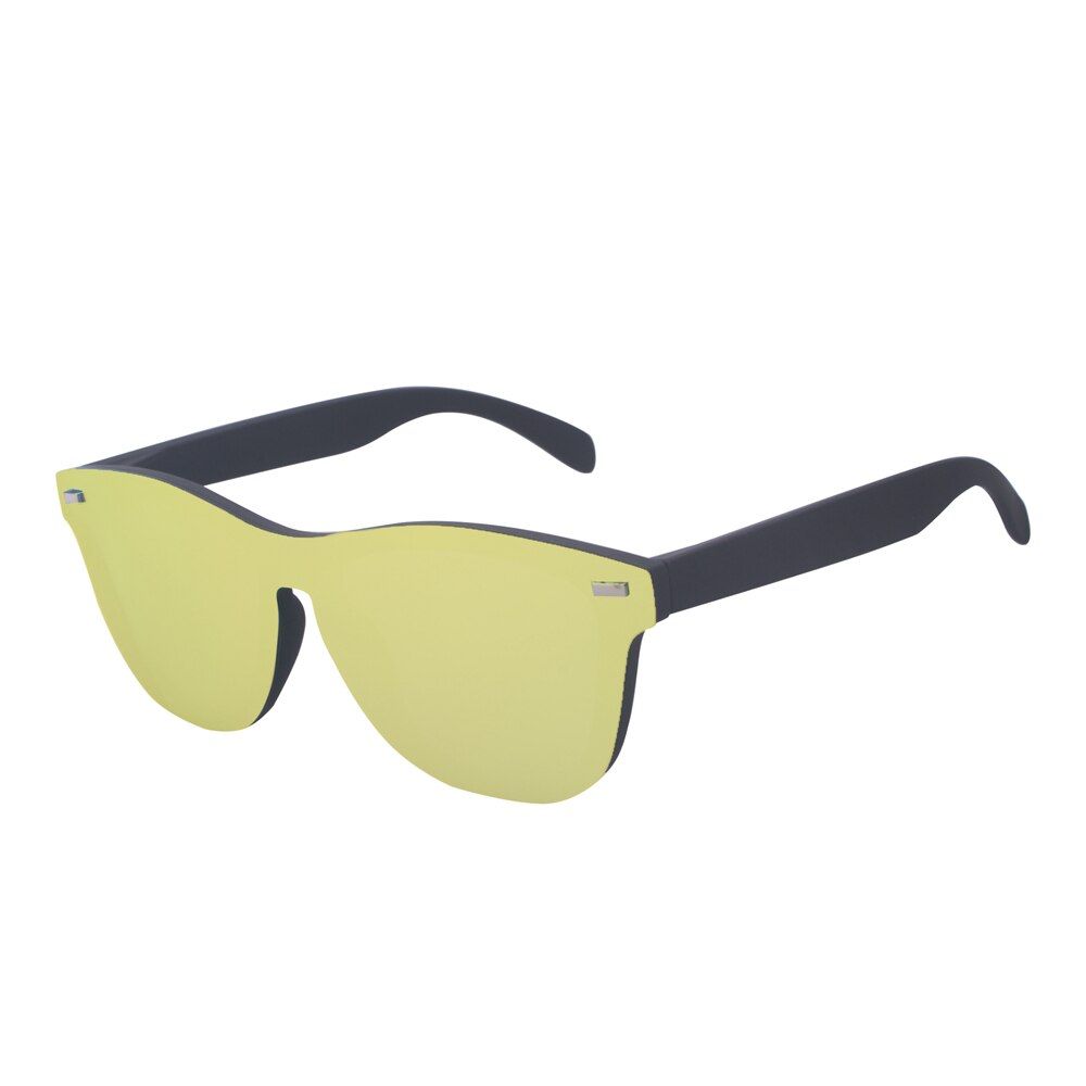 YellowBlackHandmade Sunglasses Men Polarized Tac Eyewear Women Mirror Coating Anti-Corrosion Rimless Sunglasses
