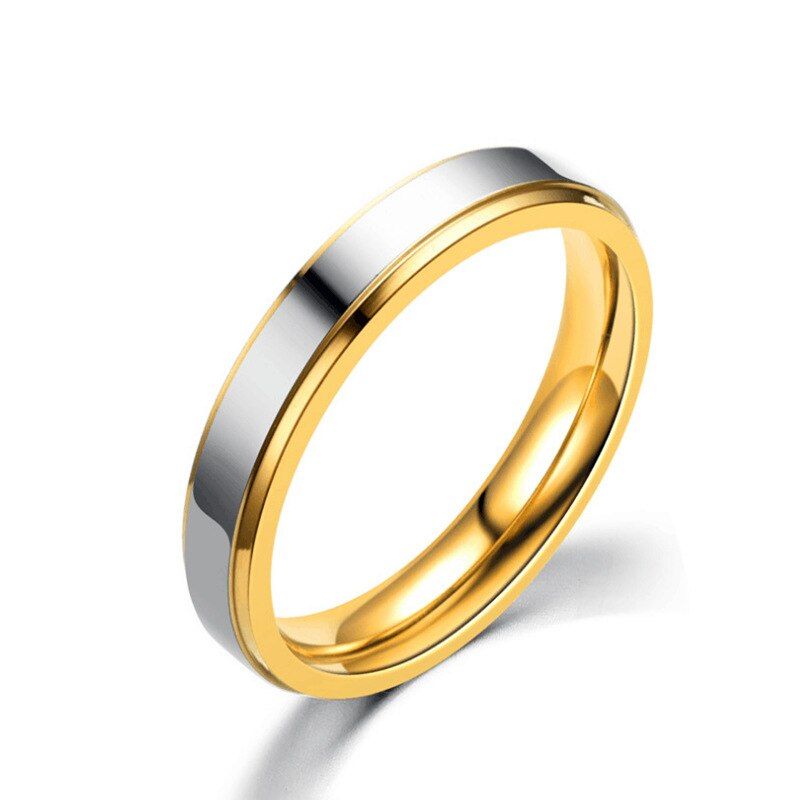 KNOCK Simple Couple Titanium Steel Wedding Rings 4mm - 6mm women men jewelry anniversary marriage Best Fashion Gift