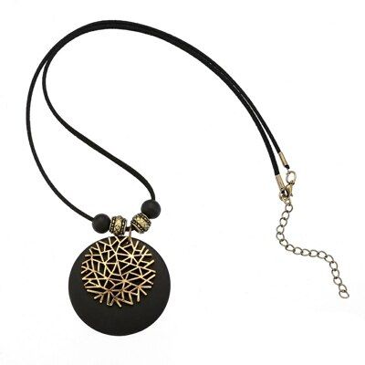 YULUCH 2018 New design jewelry snowflake alloy spell wooden round pendant ethnic style African woman beaded necklace party gift