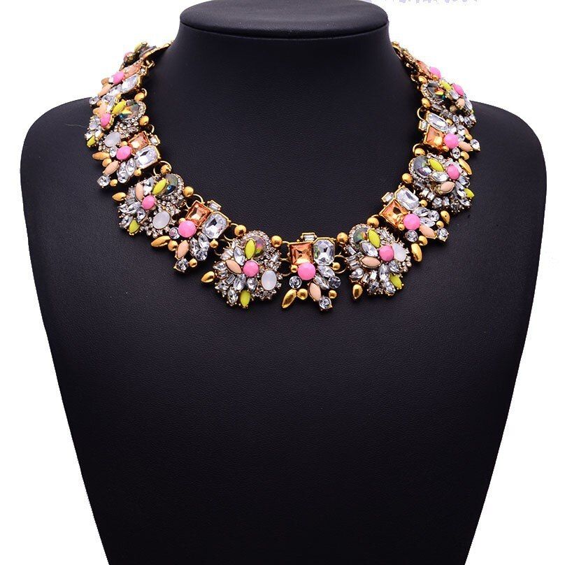 Miwens 2020 Collar Za Necklaces Pendants Vintage Crystal Maxi Choker Statement Silver Color Collier Necklace Boho Women Jewelry