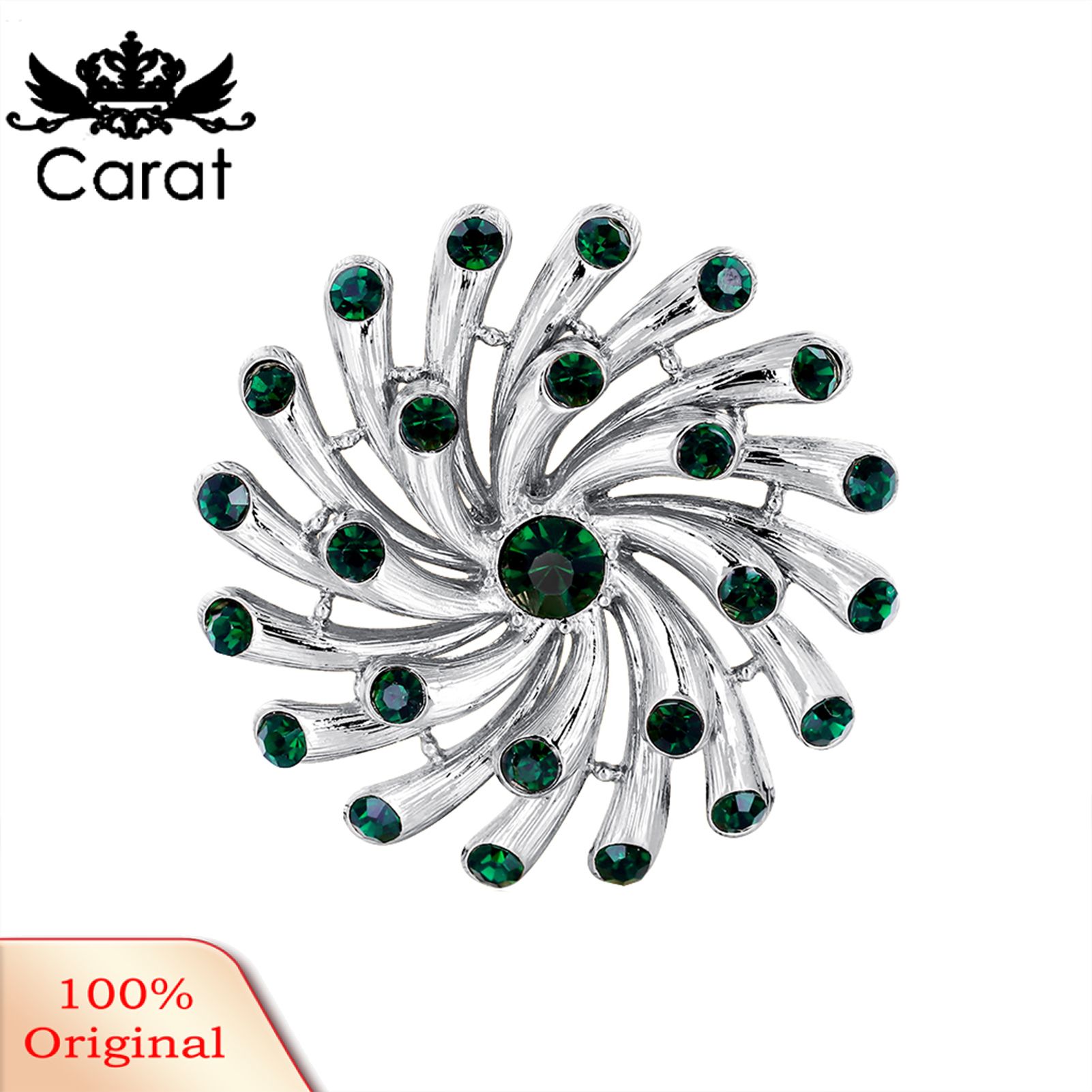 Corsage Brooch Round Decorative Retro Geometry Rhinestone Collar Badge for Celebration