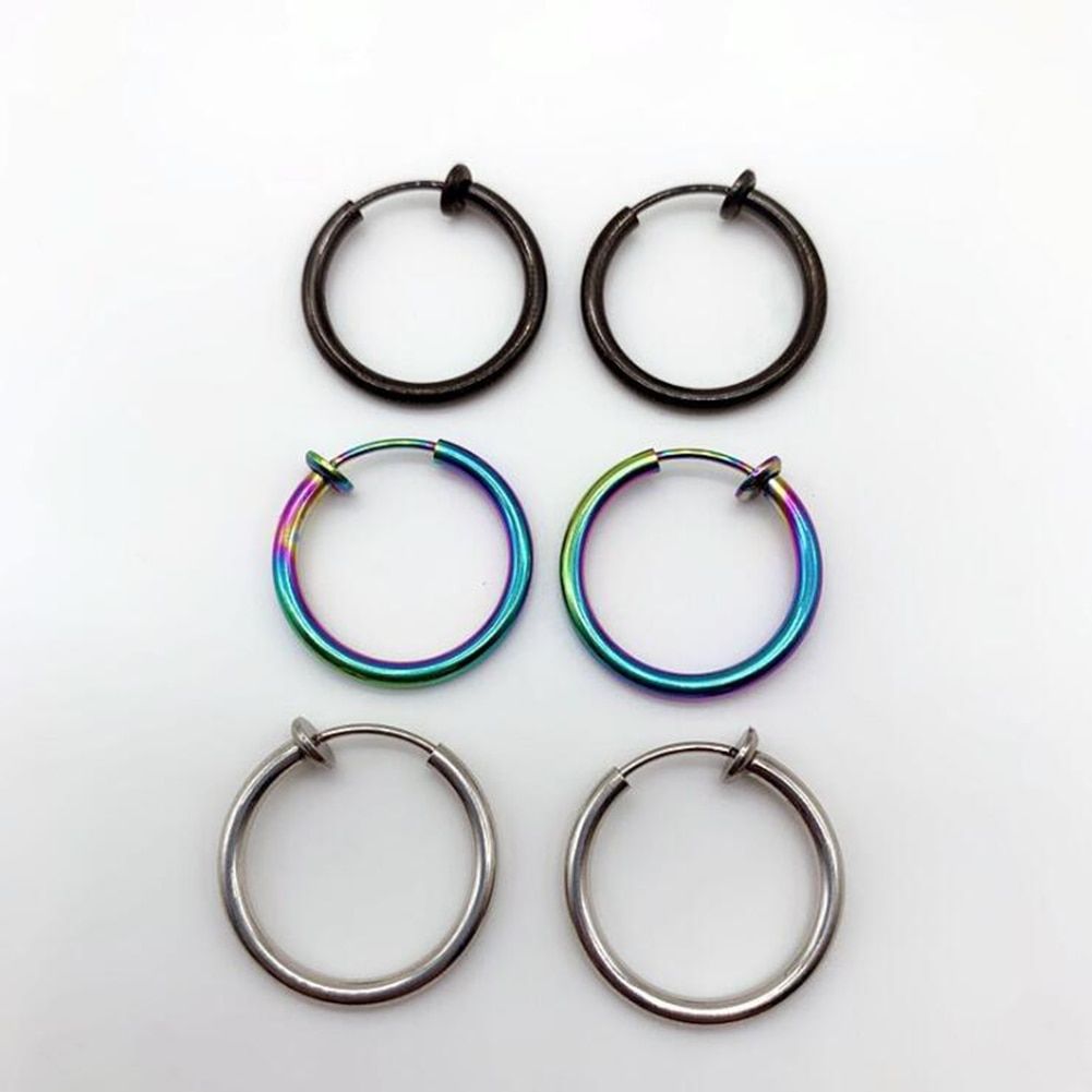 10/12/14/16/18mm Steel Hinged Clicker Circle Ring Piercing Nose Ring Lip Ear Ring Body Jewelry Piercing Clip Gift
