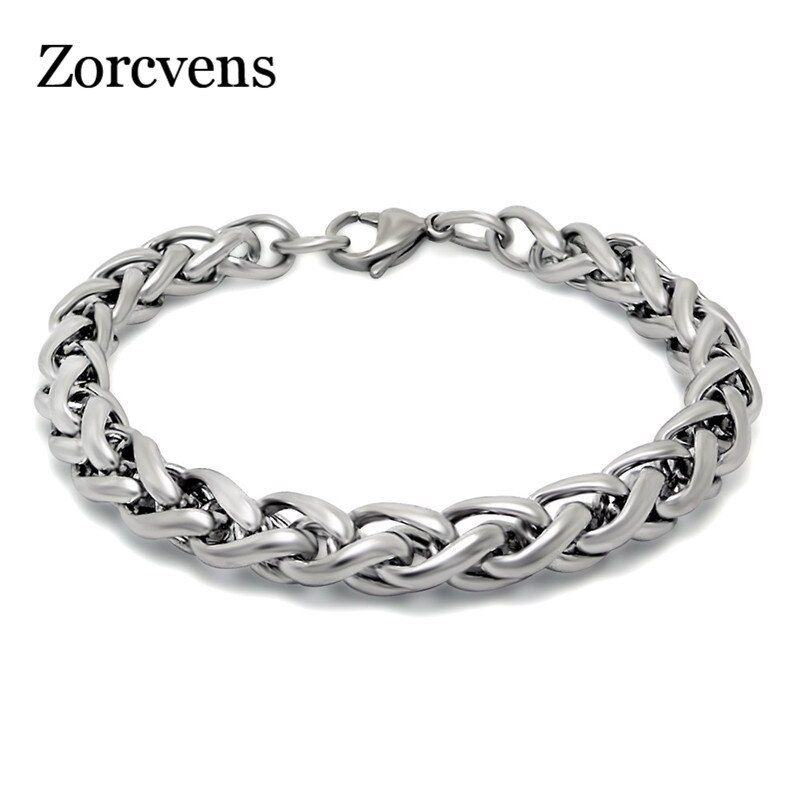ZORCVENS Woven Stainless Steel Bracelet for Men Never Fade