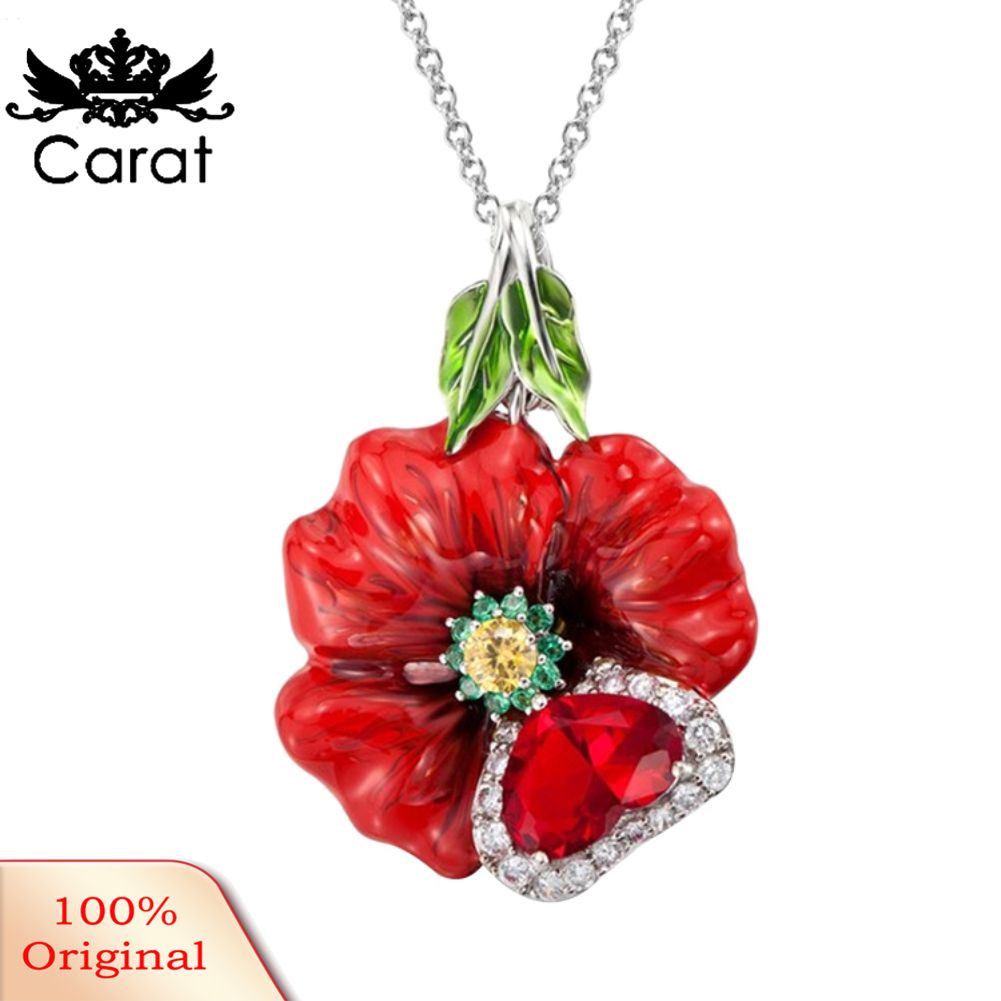 Carat Women Heart Faux Ruby Flower Pendant Necklace Earrings Ring Party Jewelry Gift