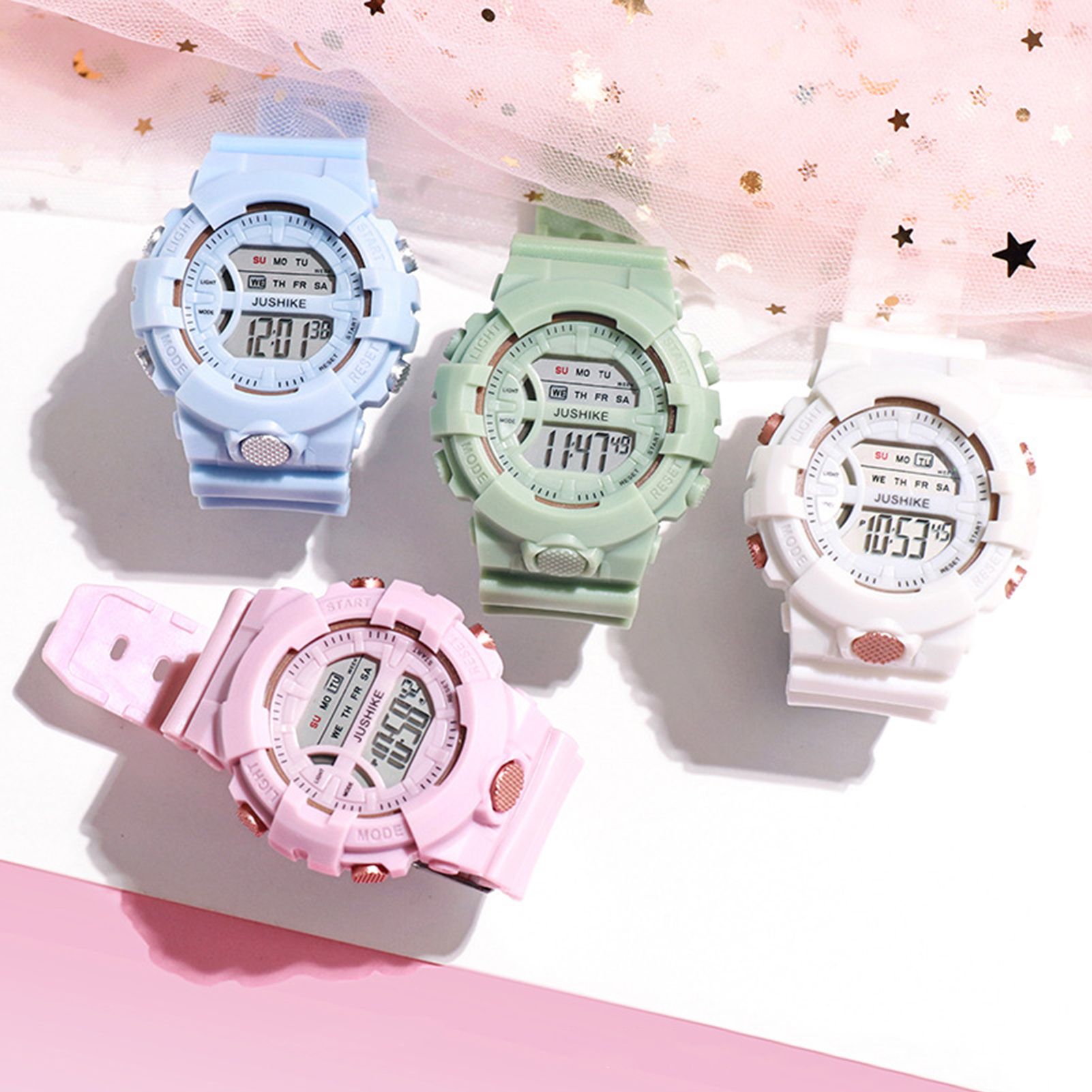 Electronic Watch Digital Display Multifunctional Portable Wrist Watches Clocks for Sports